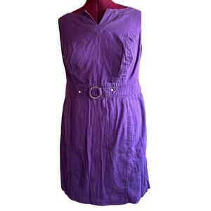 Womens Dress Size 20W Purple Tank Business Casual Everyday Wear Vacation Summer